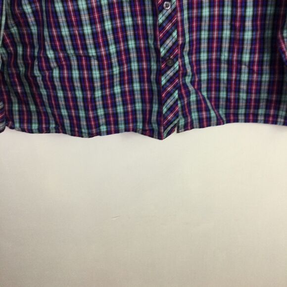 Talbots Womens Cotton Plaid Ruffle Collar Button Up Shirt Multi Plus Size 3X - Picture 5 of 12